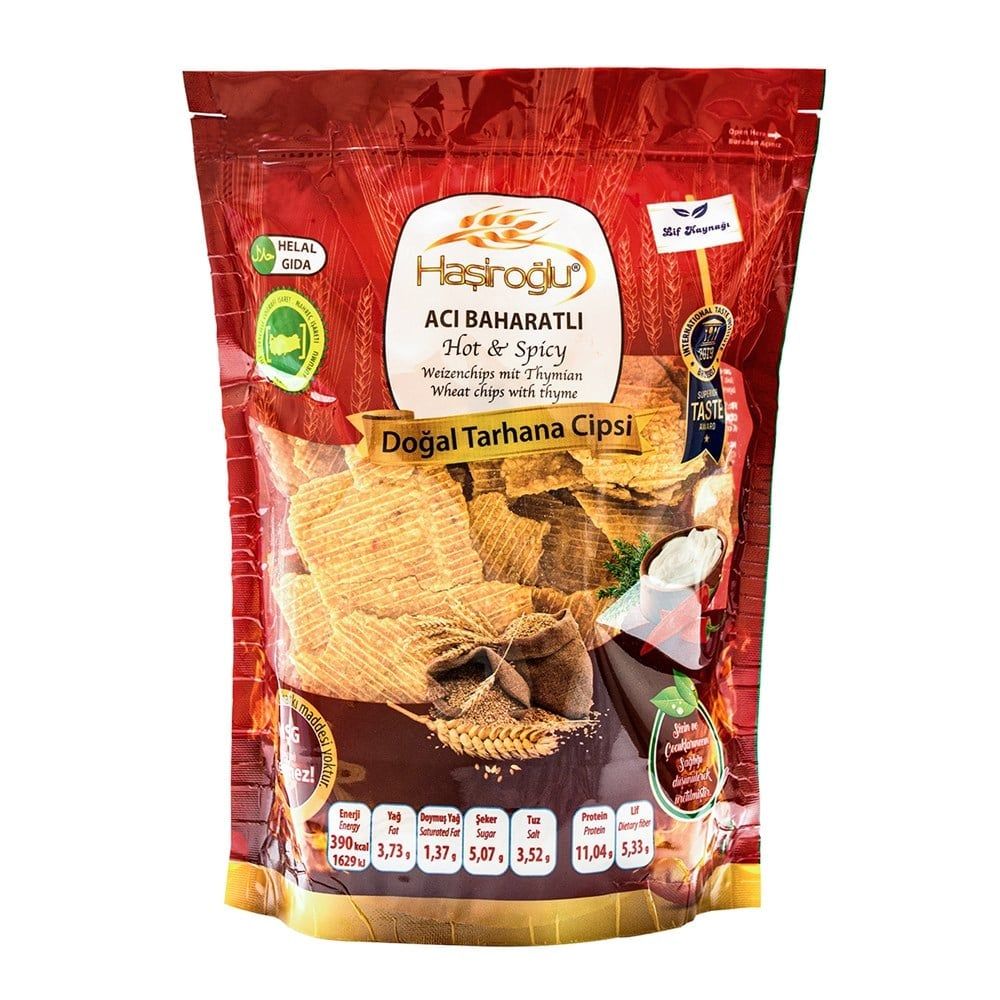 Haşiroğlu Acı Baharatlı Tarhana Cipsi (450 gr)