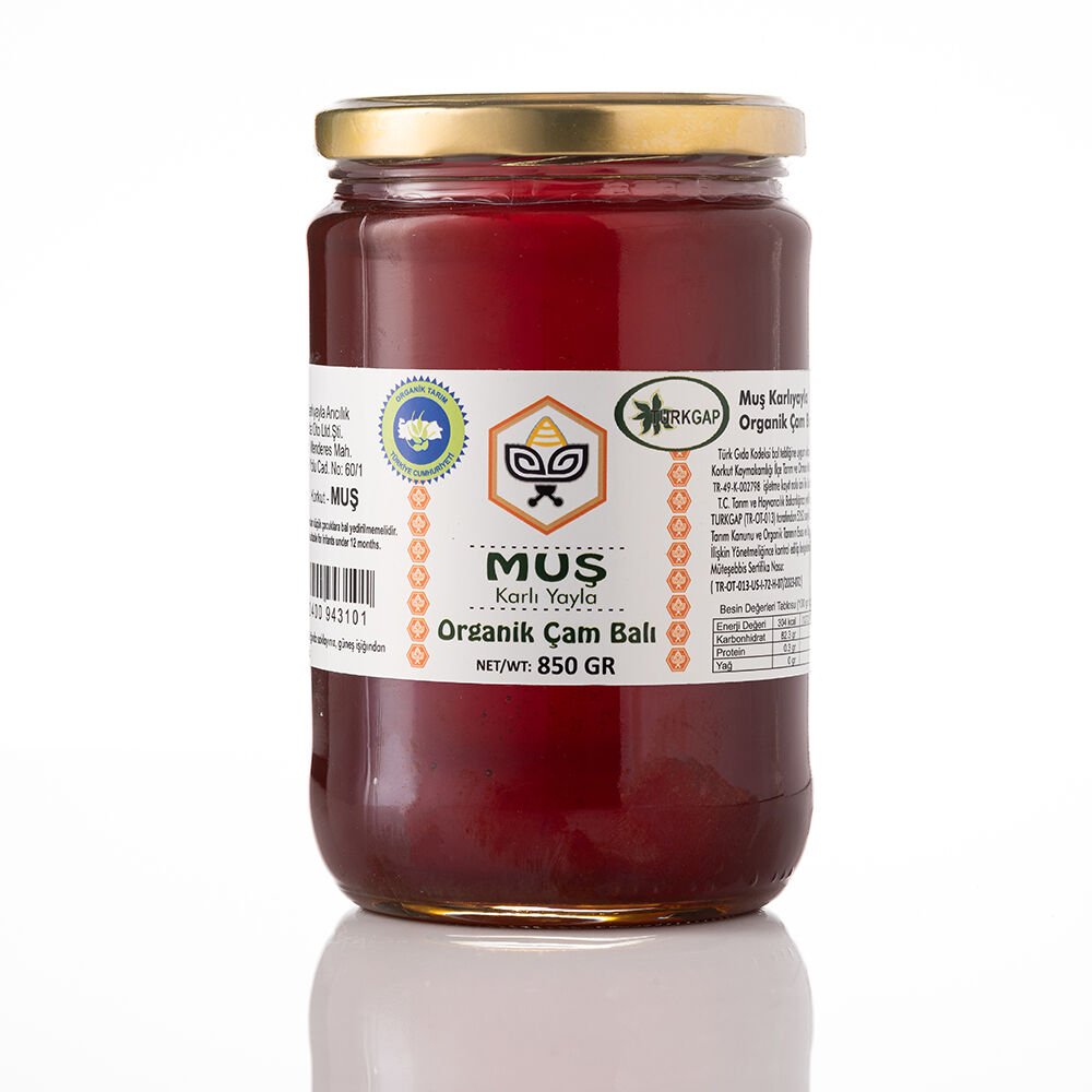 Muş Karlı Yayla Organik Çam Balı (850 gr)