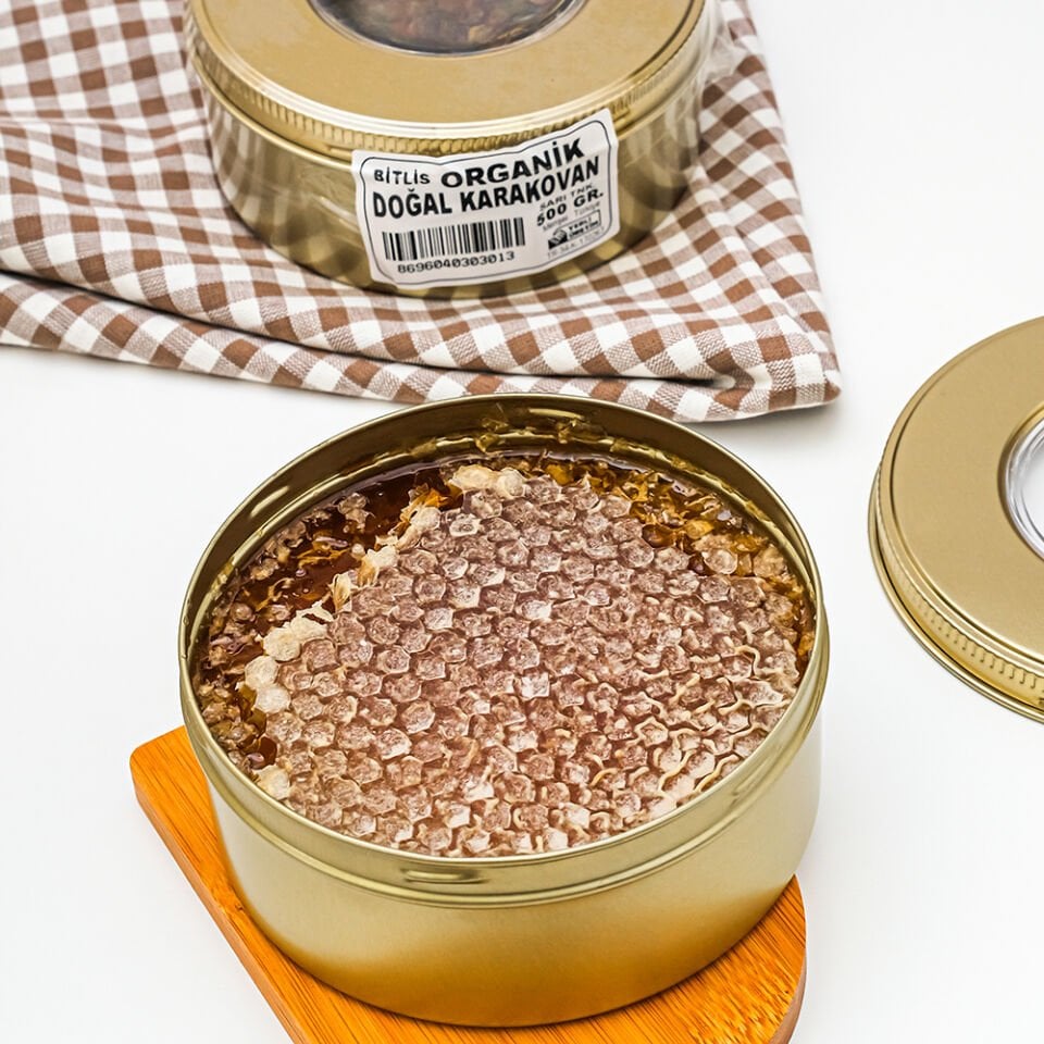Bitlis Hizan Organik Doğal Karakovan Petek Bal (500 gr)
