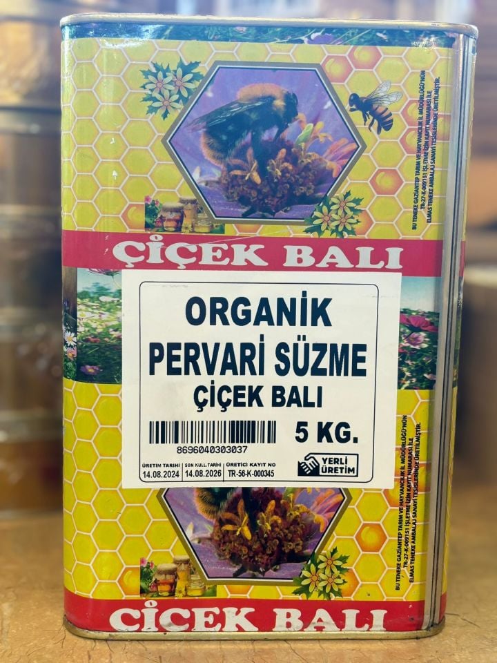 Pervari Organik Süzme Bal (5000 gr)