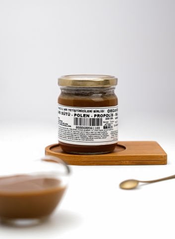 Organik Arı Sütü Polen Propolis Bal Karışımı (230 gr)