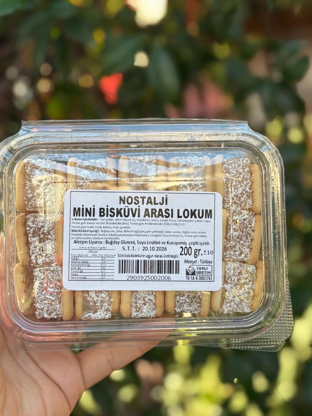 Nostalji Mini Bisküvi Arası Lokum (200 gr)