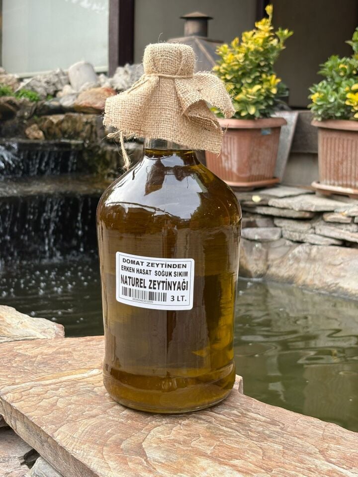 Domat Zeytinden Erken Hasat Soğuk Sıkım Naturel Zeytinyağı (3 lt)