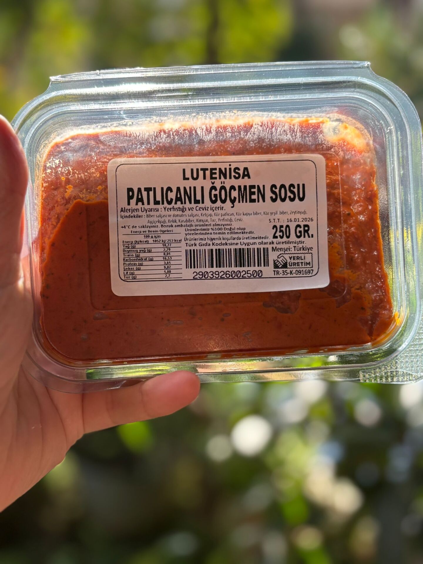Lutenisa Patlıcanlı Göçmen Sosu (250 gr)