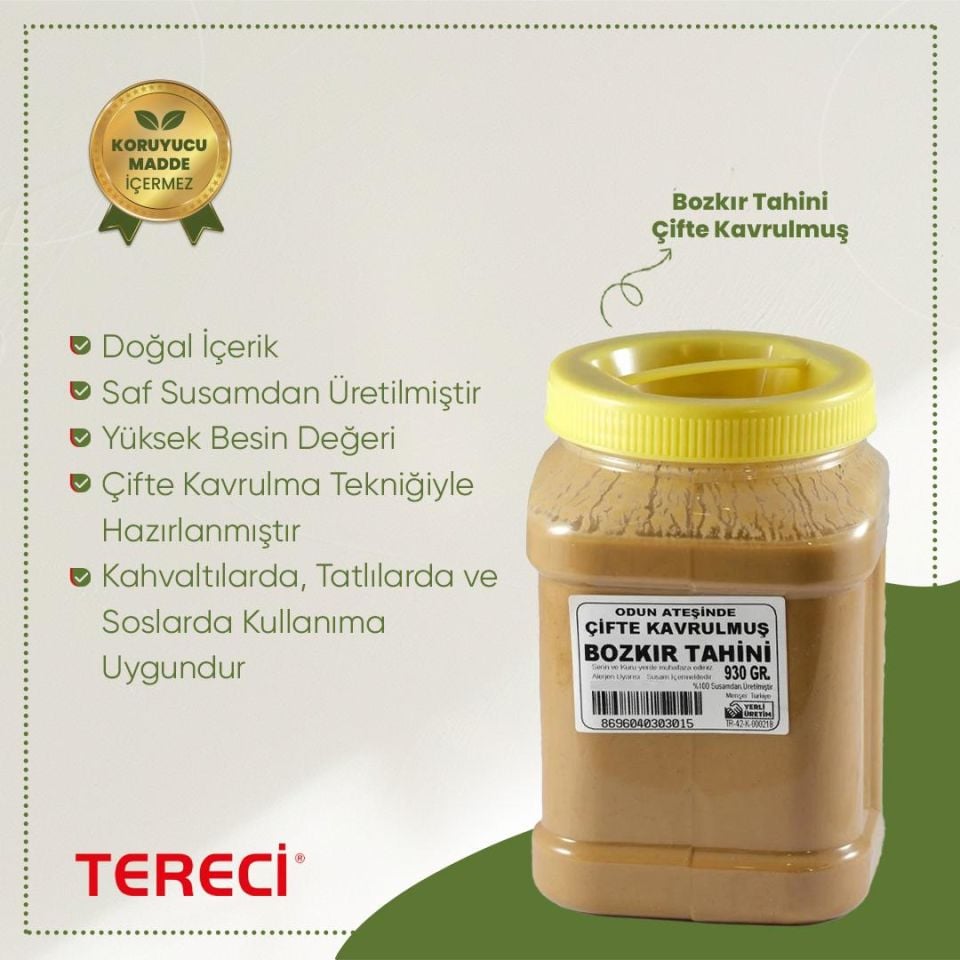 Bozkır Tahini Odun Ateşinde Çifte Kavrulmuş (930 gr)