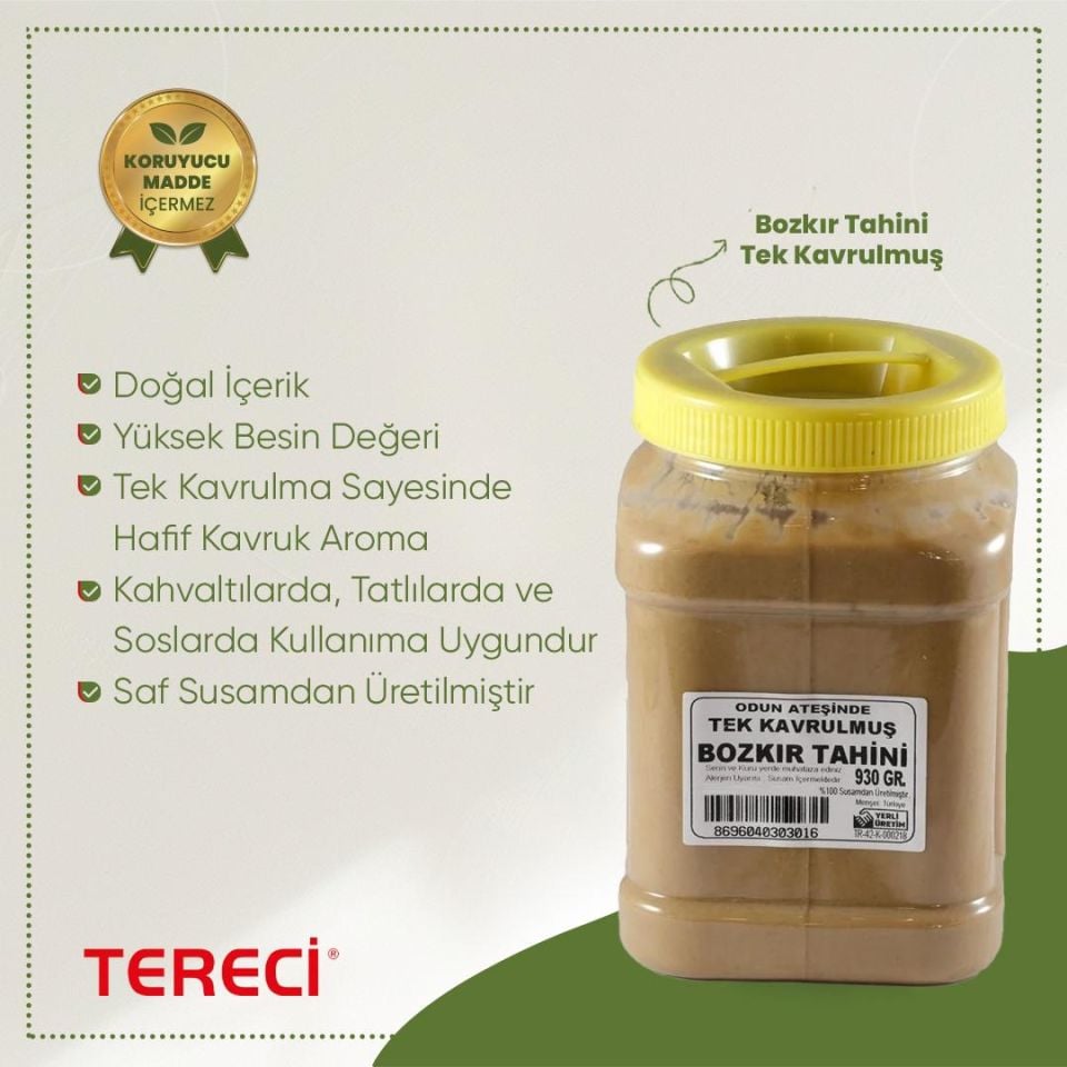 Bozkır Tahini Odun Ateşinde Tek Kavrulmuş (930 gr)